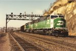 Eastbound loaded coal train